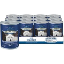 Blue Buffalo Wilderness Turkey & Chicken Grill Grain-Free Senior Canned Dog Food