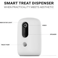 INSTACHEW Purechew Snack Cat & Dog Treat Dispenser, HD Camera, White -Cozy Paws 757678 PT6. AC SS1800 V1694792212