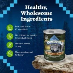 Blue Buffalo Wilderness Wolf Creek Stew Hearty Duck Stew Grain-Free Adult Canned Dog Food -Cozy Paws 75786 PT5. AC SS1800 V1646780784