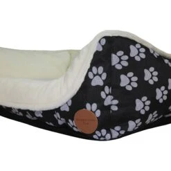 HappyCare Textiles Durable Printed Oxford Plush Bolster Cat & Dog Bed -Cozy Paws 760374 PT8. AC SS1800 V1674836898