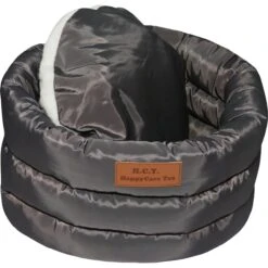 HappyCare Textiles Durable Round Velvet Puppy Dog Bed With Removable Cushion -Cozy Paws 760678 PT5. AC SS1800 V1674857408