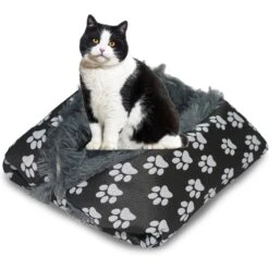 HappyCare Textiles Printed Oxford Cozy Warm Foldable Cat & Dog Tent Bed