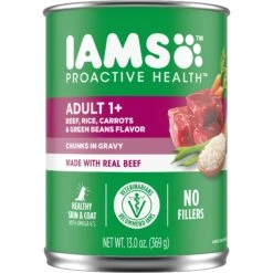 Iams ProActive Health Classic Ground With Chicken & Whole Grain Rice Adult Wet Dog Food & Iams ProActive Health Chunks In Gravy Beef, Rice, Carrots & Green Beans Flavor Adult Wet Dog Food -Cozy Paws 761486 PT5. AC SS1800 V1674599341