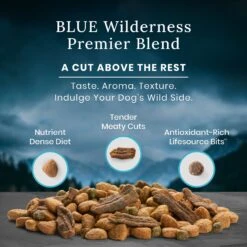 Blue Buffalo Blue Wilderness Premier Blend With Meaty Cuts Chicken Large Breed Adult Dry Dog Food, 24-lb Bag -Cozy Paws 761774 PT2. AC SS1800 V1680630717