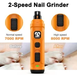Casfuy 2 LED Light Cat & Dog Nail Grinder, Orange -Cozy Paws 762550 PT5. AC SS1800 V1675890753