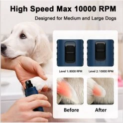 Casfuy 3X More Powerful 2-Speed Electric Dog Nail Grinder -Cozy Paws 762902 PT3. AC SS1800 V1676319891