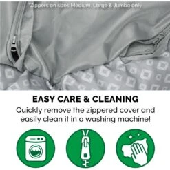 FurHaven Plush & Diamond Print Calming Donut Dog Bed -Cozy Paws 768694 PT6. AC SS1800 V1691438122