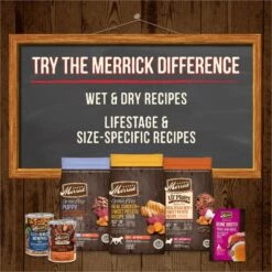Merrick Power Bites Turducken Recipe Grain-Free Soft & Chewy Dog Treats -Cozy Paws 77102 PT8. AC SS1800 V1508790196