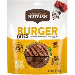 Rachael Ray Nutrish Real Beef, Pea, & Brown Rice Recipe Dry Dog Food & Rachael Ray Nutrish Burger Bites, Beef Burger With Bison Grain-Free Dog Treats -Cozy Paws 772646 PT5. AC SS1800 V1676565726