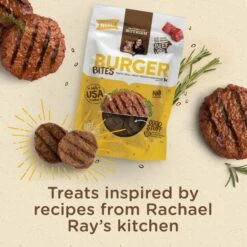 Rachael Ray Nutrish Real Beef, Pea, & Brown Rice Recipe Dry Dog Food & Rachael Ray Nutrish Burger Bites, Beef Burger With Bison Grain-Free Dog Treats -Cozy Paws 772646 PT8. AC SS1800 V1676576853