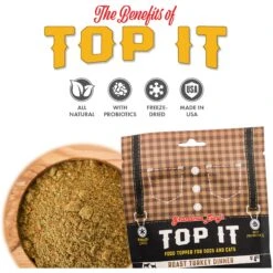 Grandma Lucy's Top It Turkey Dinner Grain-Free Dry Dog & Cat Food Topping, 4-oz Bag -Cozy Paws 782542 PT2. AC SS1800 V1677522072