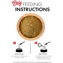 Grandma Lucy's Top It Turkey Dinner Grain-Free Dry Dog & Cat Food Topping, 4-oz Bag -Cozy Paws 782542 PT3. AC SS1800 V1677513855