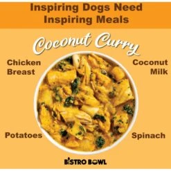 Whole Life Bistro Bowls Coconut Curry Flavored Dog Food Topper, 16-oz Bag -Cozy Paws 784342 PT2. AC SS1800 V1684334792