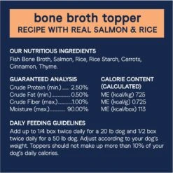 CANIDAE PURE Real Salmon & Rice Bone Broth Wet Dog Food Topper, 5.5-oz Box, Case Of 6 -Cozy Paws 787158 PT5. AC SS1800 V1678722461