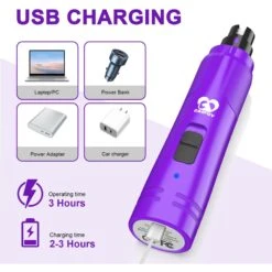 Casfuy 2-Speed Electric Dog Nail Grinder With LED Light, Purple 14 Casfuy 2-Speed Electric Dog Nail Grinder With LED Light, Purple -Cozy Paws 787894 PT5. AC SS1800 V1683293022