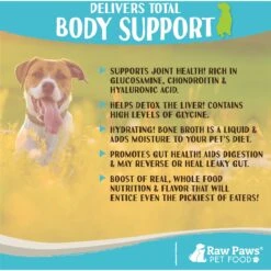 Raw Paws Grass-Fed Beef Bone Broth Powder Dog & Cat Food Topper, 6-oz Jar -Cozy Paws 794654 PT5. AC SS1800 V1677784579