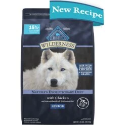 Blue Buffalo Wilderness Senior High Protein Natural Chicken & Wholesome Grains Dry Dog Food & Blue Buffalo Wilderness Turkey & Chicken Grill Grain-Free Senior Canned Dog Food -Cozy Paws 796166 PT1. AC SS1800 V1678140659