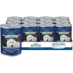 Blue Buffalo Wilderness Senior High Protein Natural Chicken & Wholesome Grains Dry Dog Food & Blue Buffalo Wilderness Turkey & Chicken Grill Grain-Free Senior Canned Dog Food -Cozy Paws 796166 PT5. AC SS1800 V1678140659