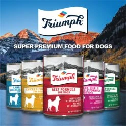 Triumph Beef Formula Canned Dog Food -Cozy Paws 79617 PT8. AC SS1800 V1598309460