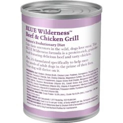 Blue Buffalo Wilderness Large Breed Adult High Protein Natural Chicken & Wholesome Grains Dry Dog Food & Blue Buffalo Wilderness Beef & Chicken Grill Grain-Free Canned Dog Food -Cozy Paws 796214 PT6. AC SS1800 V1678140341