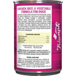 Triumph Chicken, Rice 'N Vegetable Formula Canned Dog Food -Cozy Paws 79624 PT1. AC SS1800 V1598310659