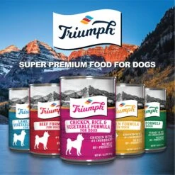 Triumph Chicken, Rice 'N Vegetable Formula Canned Dog Food -Cozy Paws 79624 PT4. AC SS1800 V1598304968