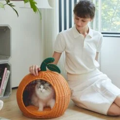 VETRESKA Rattan Cat & Dog Bed -Cozy Paws 805278 PT6. AC SS1800 V1680529014