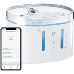Geeni PetConnect UV Sterilized Circulating Water Smart Dog & Cat Fountain, 2-L