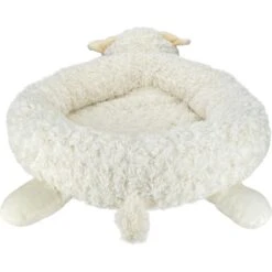 Multipet Lamb Chop Bolster Cat & Dog Bed With Removable Cover -Cozy Paws 821390 PT3. AC SS1800 V1684329693
