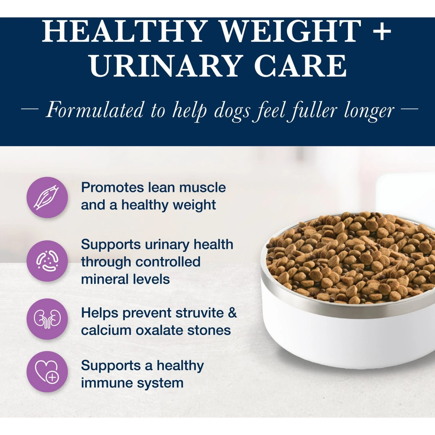 Blue Buffalo Natural Veterinary Diet W+U Weight Management + Urinary Care Dry Dog Food 5 Blue Buffalo Natural Veterinary Diet W+U Weight Management + Urinary Care Dry Dog Food - Image 3