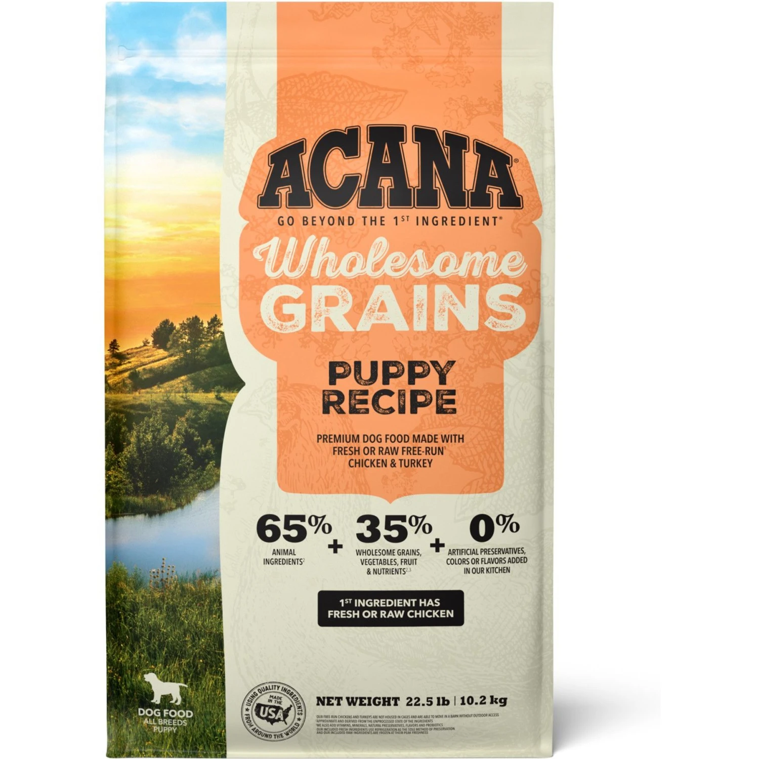 ACANA Wholesome Grains Real Chicken Eggs & Turkey Dry Puppy Food, 22.5-lb Bag 3 ACANA Wholesome Grains Real Chicken Eggs & Turkey Dry Puppy Food, 22.5-lb Bag