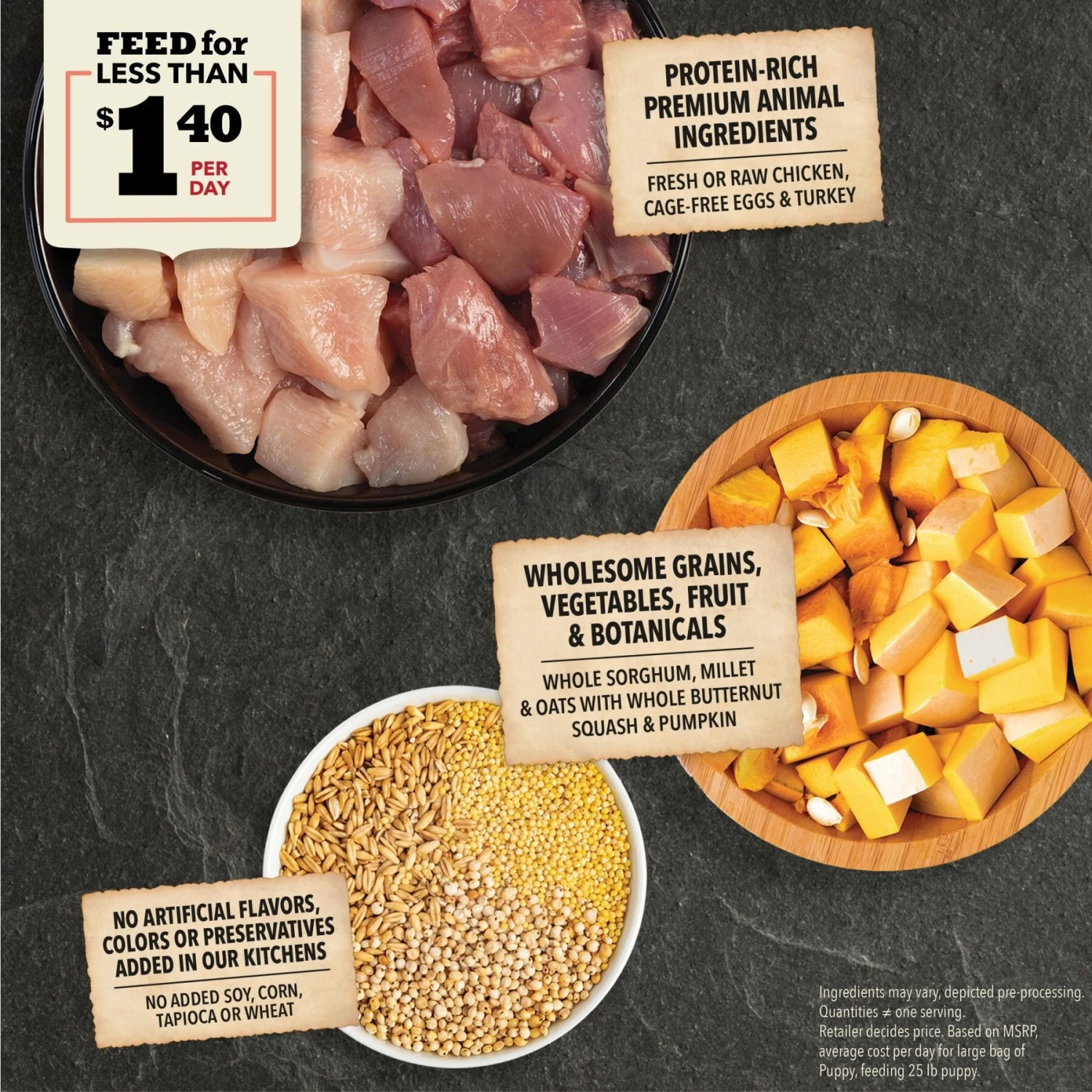 ACANA Wholesome Grains Real Chicken Eggs & Turkey Dry Puppy Food, 22.5-lb Bag 6 ACANA Wholesome Grains Real Chicken Eggs & Turkey Dry Puppy Food, 22.5-lb Bag - Image 4