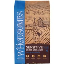 Wholesomes Sensitive Skin & Stomach With Lamb Protein Dry Dog Food, 30-lb Bag & Wholesomes Sensitive Skin & Stomach With Salmon Protein Dry Dog Food, 30-lb Bag -Cozy Paws 823030 PT5. AC SS1800 V1680788369