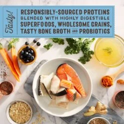 Stella & Chewy's SuperBlends Raw Coated Wholesome Grains Wild-Caught Whitefish & Salmon Recipe With Superfoods Dry Dog Food -Cozy Paws 825878 PT7. AC SS1800 V1683552859