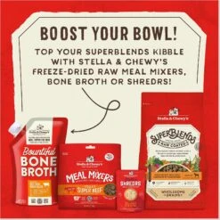 Stella & Chewy's SuperBlends Raw Coated Wholesome Grains Grass-Fed Beef, Beef Liver & Lamb Recipe With Superfoods Dry Dog Food -Cozy Paws 825894 PT8. AC SS1800 V1683566347