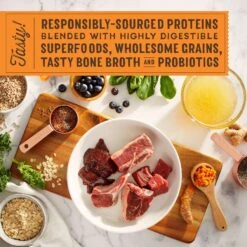 Stella & Chewy's SuperBlends Raw Blend Wholesome Grains Grass-Fed Beef, Beef Liver & Lamb Recipe With Superfoods Dry Dog Food -Cozy Paws 825990 PT2. AC SS1800 V1683553420