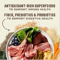 Stella & Chewy's SuperBlends Raw Blend Wholesome Grains Grass-Fed Beef, Beef Liver & Lamb Recipe With Superfoods Dry Dog Food -Cozy Paws 825990 PT6. AC SS1800 V1683566317