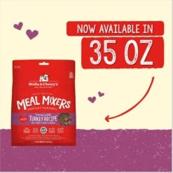 Stella & Chewy's Freeze-Dried Grain-Free Protein Rich Recipe Raw Tantalizing Turkey Meal Mixer Dog Food Topper, 35-oz Bag -Cozy Paws 826014 PT6. AC SS1800 V1683567238