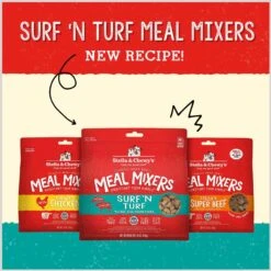 Stella & Chewy's Freeze-Dried Grain-Free Protein Rich Recipe Raw Surf & Turf Meal Mixer Dog Food Topper, 8-oz Bag -Cozy Paws 826046 PT6. AC SS1800 V1683567321