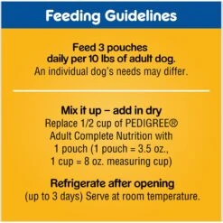 Pedigree Chopped Dinner Variety Pack Adult Wet Dog Food, 3.5-oz Pouch, Case Of 8 -Cozy Paws 837014 PT7. AC SS1800 V1681415557