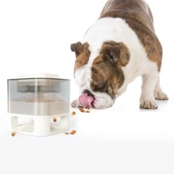 Hanamya Slower With Press Button Dog & Cat Feeder, Blue -Cozy Paws 838798 PT6. AC SS1800 V1697811398