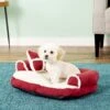 Aspen Pet Bolster Cat & Dog Bed, Color Varies