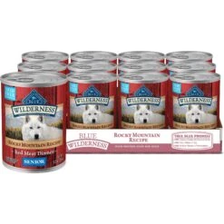 Blue Buffalo Wilderness Rocky Mountain Recipe Red Meat Dinner Senior Grain-Free Canned Dog Food