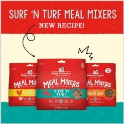 Stella & Chewy's Freeze-Dried Raw Surf & Turf Meal Mixer Grain-Free Protein Rich Recipe Dog Food Topper -Cozy Paws 842094 PT6. AC SS1800 V1683567931