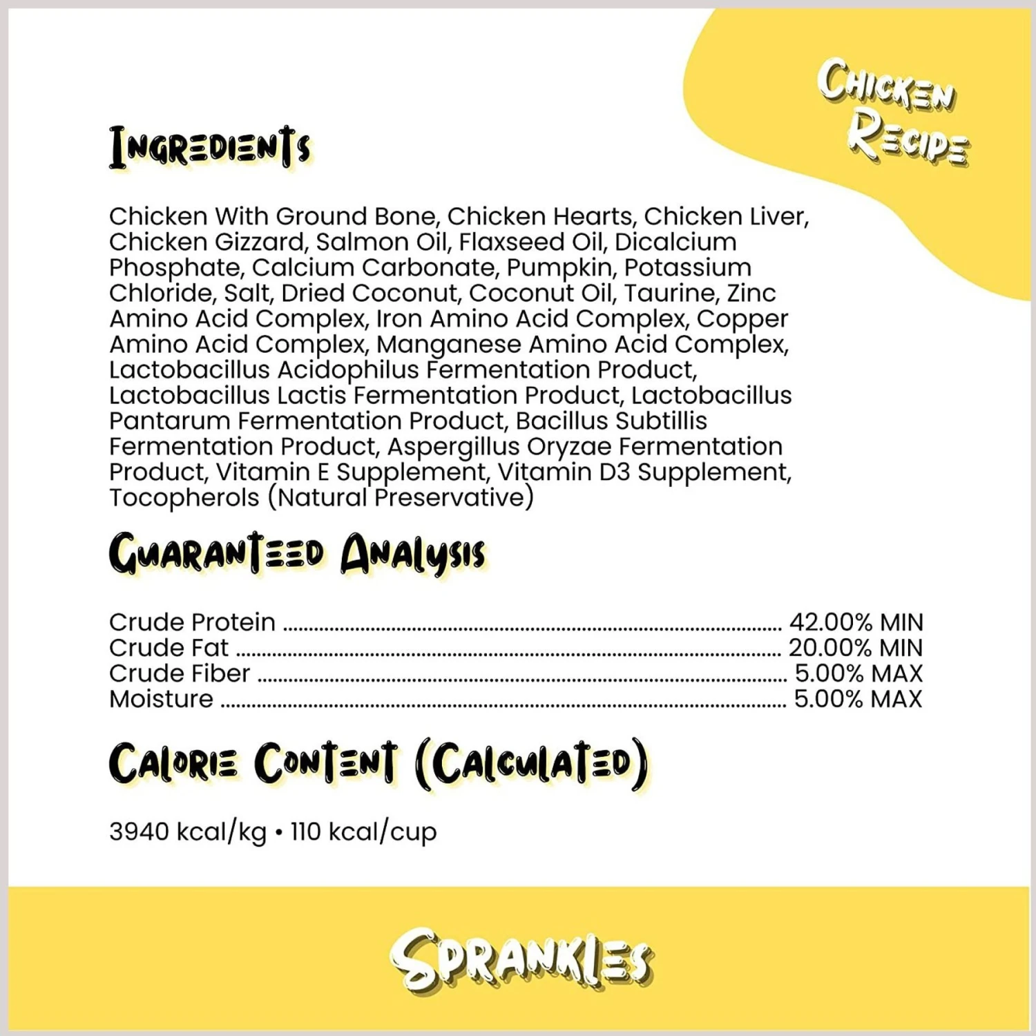 Sprankles Chicken Recipe Freeze-Dried Raw Dog Food 7 Sprankles Chicken Recipe Freeze-Dried Raw Dog Food - Image 5
