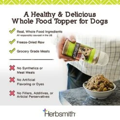 Herbsmith Smiling Dog Kibble Seasoning Freeze-Dried Beef With Potatoes, Carrots, & Celery Dog Food Topper -Cozy Paws 84492 PT3. AC SS1800 V1628800869