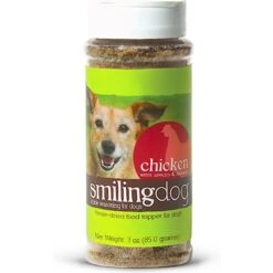 Herbsmith Smiling Dog Kibble Seasoning Freeze-Dried Chicken With Apples & Spinach Dog Food Topper