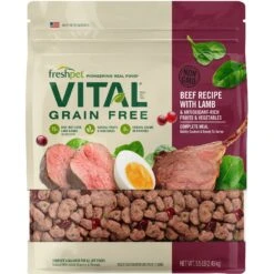 Freshpet Vital Beef & Lamb Grain-Free Fresh Dog Food & Freshpet Vital Chicken, Beef, Salmon & Egg Recipe Grain-Free Fresh Dog Food -Cozy Paws 845686 PT1. AC SS1800 V1682953284