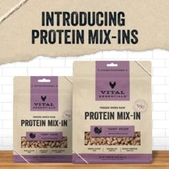 Vital Essentials Protein Mix-In Turkey Recipe Mini Nibs Grain-Free Freeze-Dried Raw Dog Food Topper -Cozy Paws 846270 PT2. AC SS1800 V1685991700