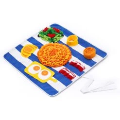 Injoya Breakfast Cat & Dog Snuffle Mat, Blue, Large